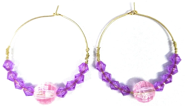 NIBRAS Yellow Tyre-Cut Crystal Seed Hoop Earrings - B09KBJ35HP, 3 gm, 4cm x 4cm x 1cm